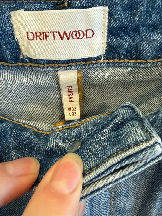 NWT DRIFTWOOD x Free People Farrah Sunset Embroidered Flare Leg Jeans Sz32 Boho - Picture 6 of 7